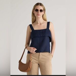 Quince Navy Blue Tank Top